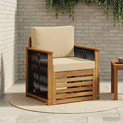 vidaXL Outdoor Mittelsofa Natur