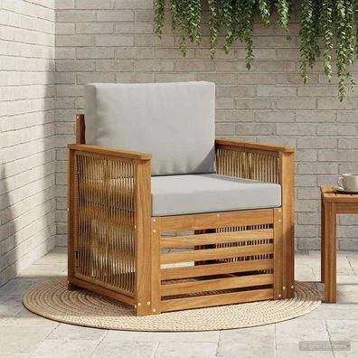 vidaXL Outdoor Mittelsofa Natur