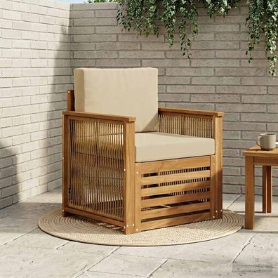 vidaXL Outdoor Mittelsofa Natur