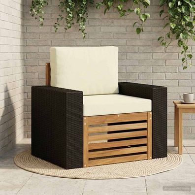 vidaXL Outdoor Mittelsofa Natur