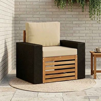 vidaXL Outdoor Mittelsofa Natur