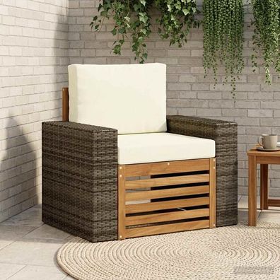 vidaXL Outdoor Mittelsofa Natur