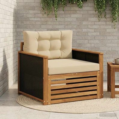 vidaXL Outdoor Mittelsofa Massivholz Akazie Natur