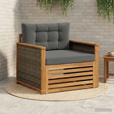 vidaXL Outdoor Mittelsofa Natur