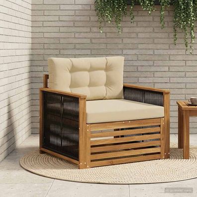 vidaXL Outdoor Mittelsofa Natur