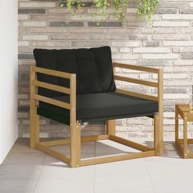 vidaXL Outdoor-Sofagarnitur Massives Akazienholz und Textilene Weiß