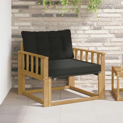 vidaXL Outdoor-Sofagarnitur Massives Akazienholz und Textilene Weiß