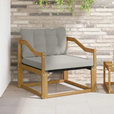 vidaXL Outdoor-Sofagarnitur Massives Akazienholz und Textilene Weiß