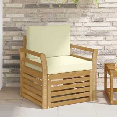 vidaXL Outdoor-Sofagarnitur Polyester Weiß