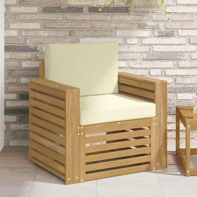 vidaXL Outdoor-Sofagarnitur Polyester Weiß