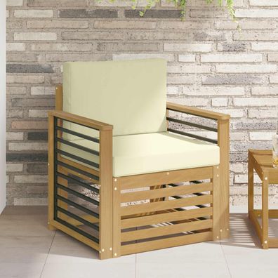 vidaXL Outdoor-Sofagarnitur Polyester Weiß