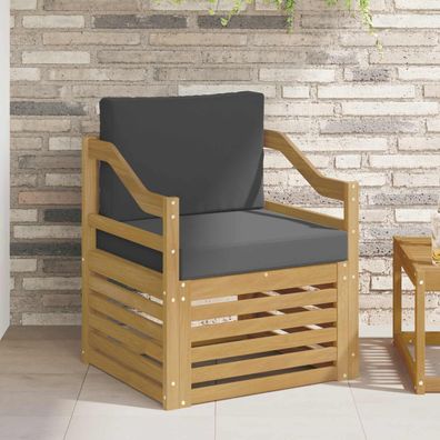 vidaXL Outdoor-Sofa Polyester Weiß und Anthrazit
