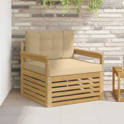 vidaXL Outdoor-Sofa Polyester Weiß