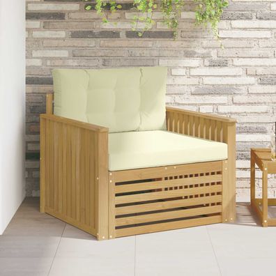 vidaXL Outdoor-Sofa Polyester Weiß