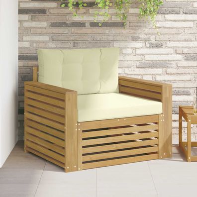 vidaXL Outdoor-Sofa Polyester Weiß
