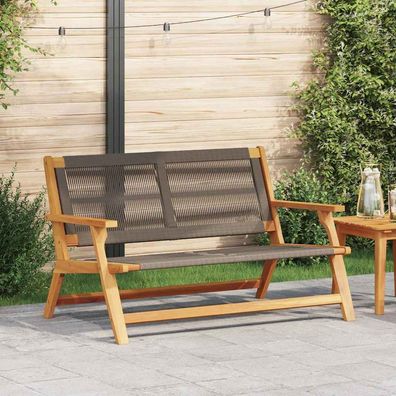 vidaXL Garten Relax Bank Grau Massivholz Akazie