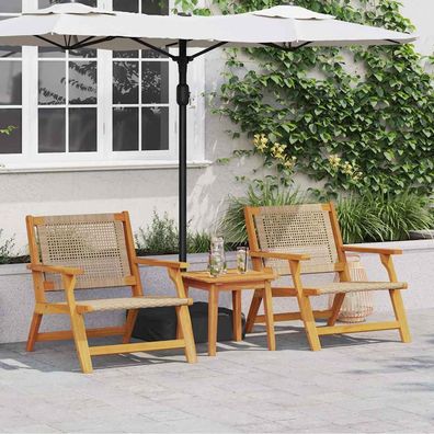 vidaXL gartenmöbel 2 pcs Beige 67 x 78 x 73 cm Massivholz Akazie