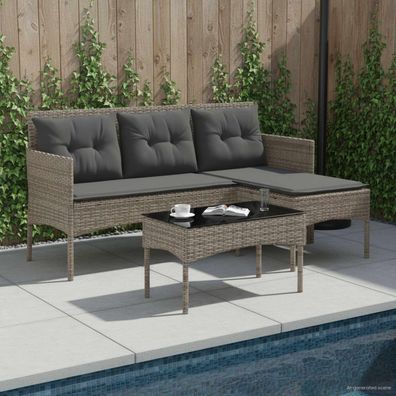 vidaXL Gartensofa-set mit Kissen 2 pcs Poly-Rattan
