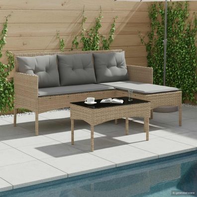 vidaXL Gartensofa-set mit Kissen 2 pcs Poly-Rattan