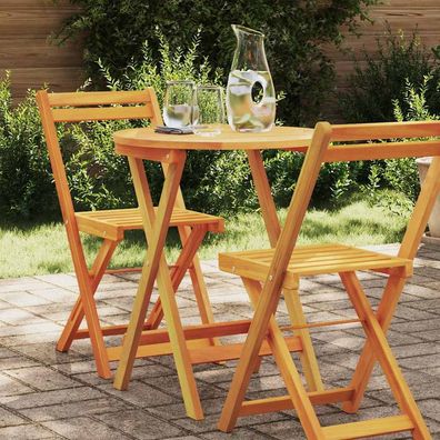 vidaXL Gartentisch Natur 60 x 60 x 72 cm Massivholz Akazie