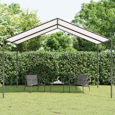 vidaXL Pavillon 4 x 4 x 2,6 m Weiß Stahl und Polyester 180 gsm
