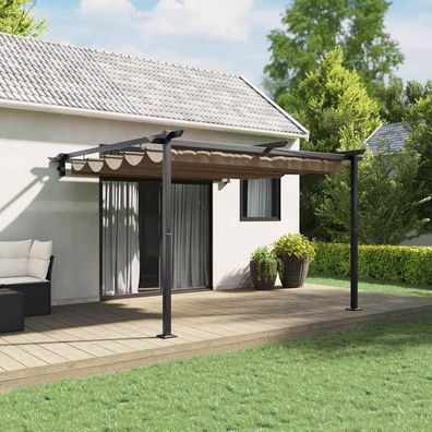 vidaXL Pavillon 300 x 300 x 200 cm Taupe Polyester