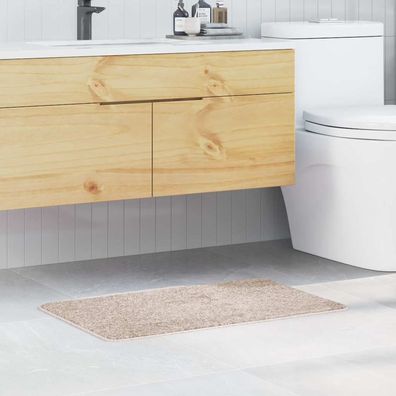 vidaXL Rutschfeste Badmatte Creme 50 x 80 cm PP
