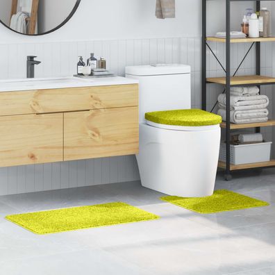 vidaXL Anti-Rutsch Badematten-Set 3 pcs Grün PP
