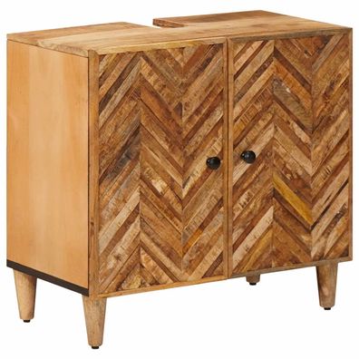 vidaXL Waschbeckenunterschrank Braun 62 x 33 x 58 cm Massivholz Mango