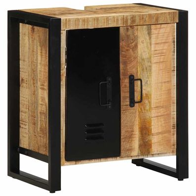 vidaXL Badezimmerschrank Braun 55 x 35 x 60 cm Massivholz Mango