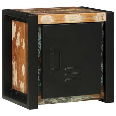 vidaXL Badezimmerschrank mit Regal Braun Massives upgecyceltes Holz