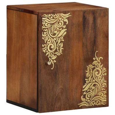 vidaXL Wandschrank mit Tür Honigbraun 38 x 33 x 48 cm Massivholz Mango