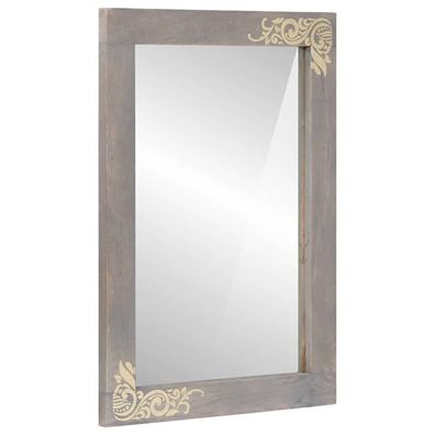 vidaXL Badezimmer Spiegel mit Spiegel Grau 70 x 50 x 2,5 cm