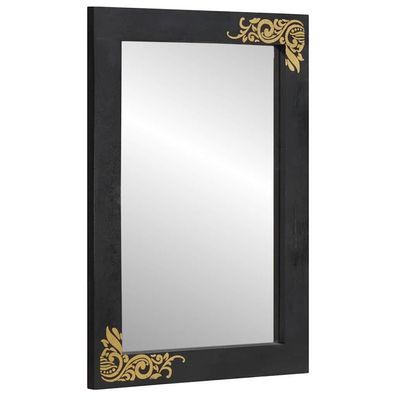 vidaXL Badezimmer Spiegel Schwarz und Silber 70 x 50 x 2,5 cm