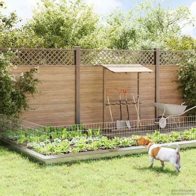 vidaXL Gartenzaun mit Pfählen 48 pcs 55 x 50 cm Mesh Verzinkter Stahl