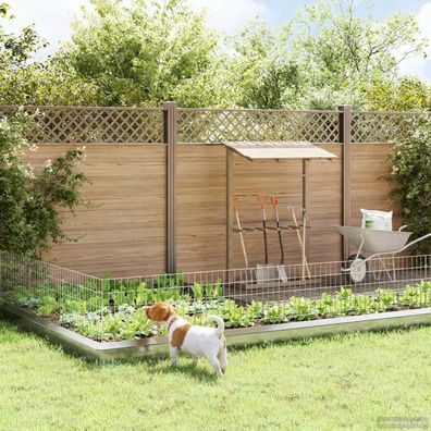 vidaXL Gartenzaun mit Pfählen 48 pcs 75 x 50 cm Mesh Verzinkter Stahl
