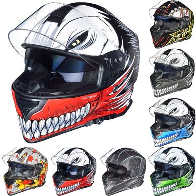 RT-824 Integralhelm Motorradhelm Kinderhelm Motorrad Integral Roller Helm rueger