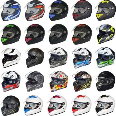 rueger Integralhelm Motorradhelm Motorrad Integral Bobber Quad Sturz Pinlock XXS-XXL