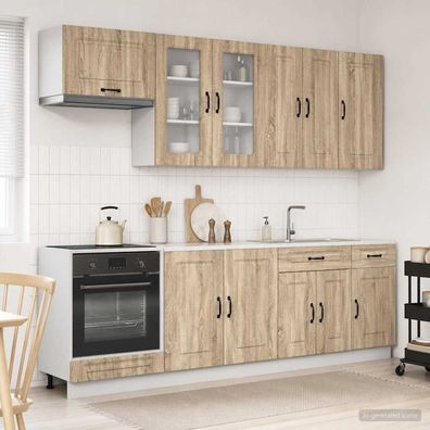 vidaXL Kücheneinheit KALMAR 8 pcs Sonoma-Eiche Holzwerkstoff