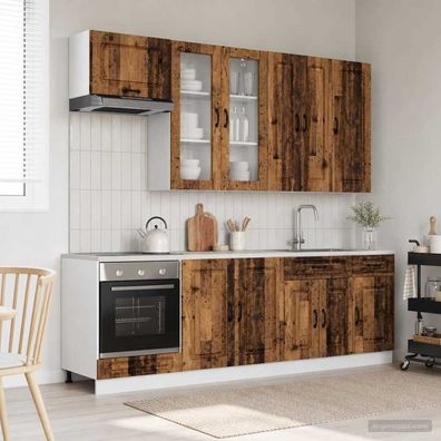 vidaXL Kücheneinheit KALMAR 8 pcs Altholz Holzwerkstoff