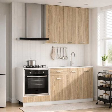 vidaXL Kücheneinheit LYON 5 pcs Sonoma-Eiche Holzwerkstoff
