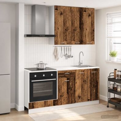 vidaXL Kücheneinheit LYON 5 pcs Altholz Holzwerkstoff