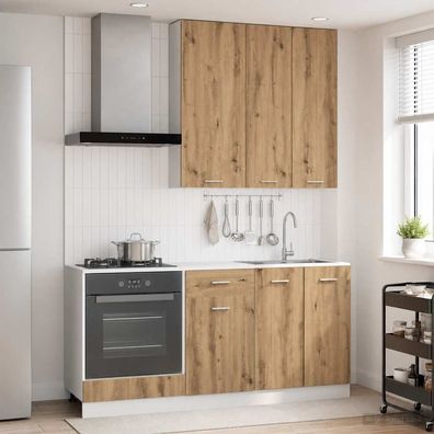 vidaXL Kücheneinheit LYON 5 pcs Artisan-Eiche Holzwerkstoff