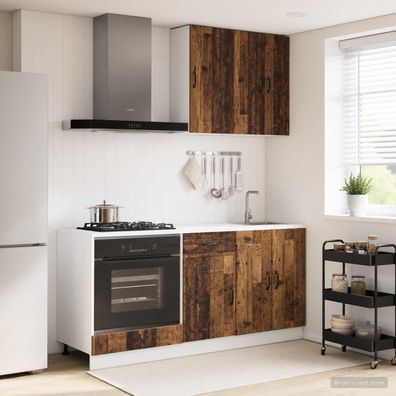 vidaXL Kücheneinheit KALMAR 5 pcs Altholz Holzwerkstoff