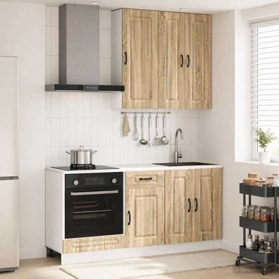 vidaXL Kücheneinheit KALMAR 5 pcs Sonoma-Eiche Holzwerkstoff