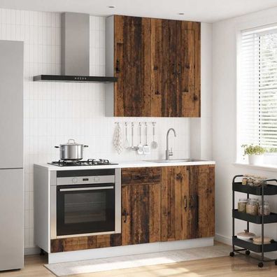vidaXL Kücheneinheit KALMAR 5 pcs Altholz Holzwerkstoff