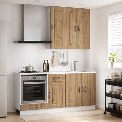vidaXL Kücheneinheit KALMAR 5 pcs Artisan-Eiche Holzwerkstoff