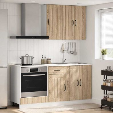 vidaXL Kücheneinheit LUCCA 5 pcs Sonoma-Eiche Holzwerkstoff
