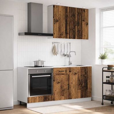 vidaXL Kücheneinheit LUCCA 5 pcs Altholz Holzwerkstoff