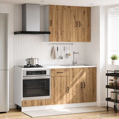 vidaXL Kücheneinheit LUCCA 5 pcs Artisan-Eiche Holzwerkstoff
